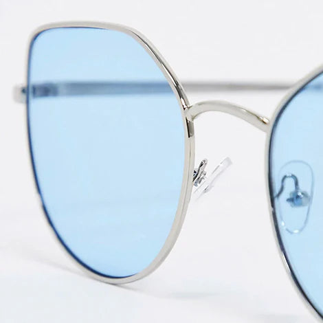 Eternal Gleams stylish blue-tinted aviator sunglasses for a trendy summer look.